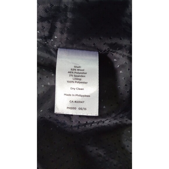 Women's Talbots Wool Blend Gray Grey Pinstripe Blazer, Size 12P - Picture 12 of 12